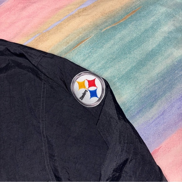 Vintage Champion NFL Pro Line Pittsburgh Steelers Pullover Wind Breaker size M - Picture 5 of 10